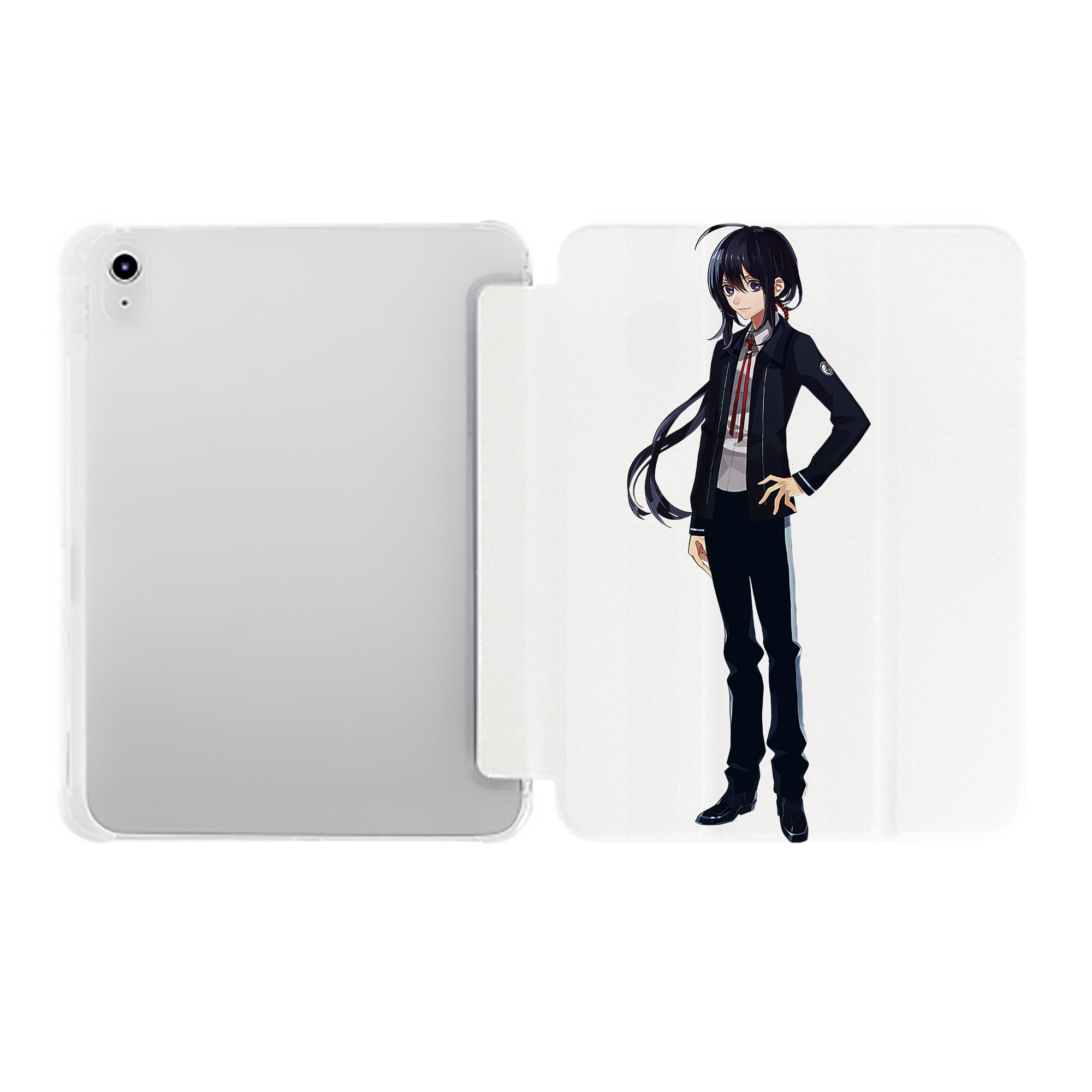 （画像用） 刀剣乱舞 Touken Ranbu IPad ケース ペン収納付き 三つ折りスタンド PUレザー×シリコン 対応機種9.5/10.5/10.9インチ